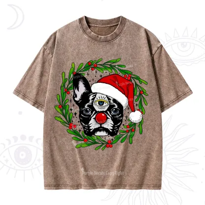 Purplehecate Like A Boss Christmas Washed T-Shirt