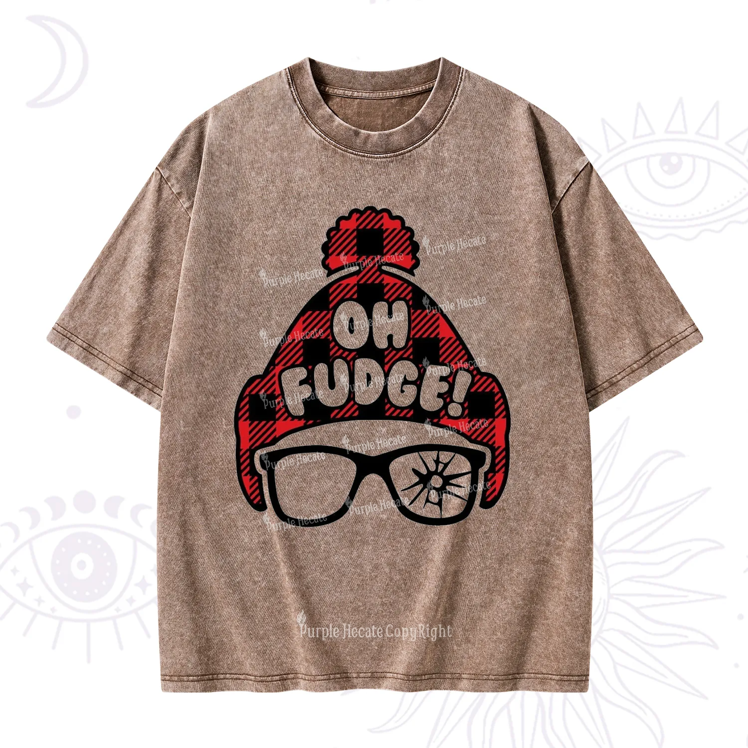 Purplehecate Oh Fudge Christmas Washed T-Shirt