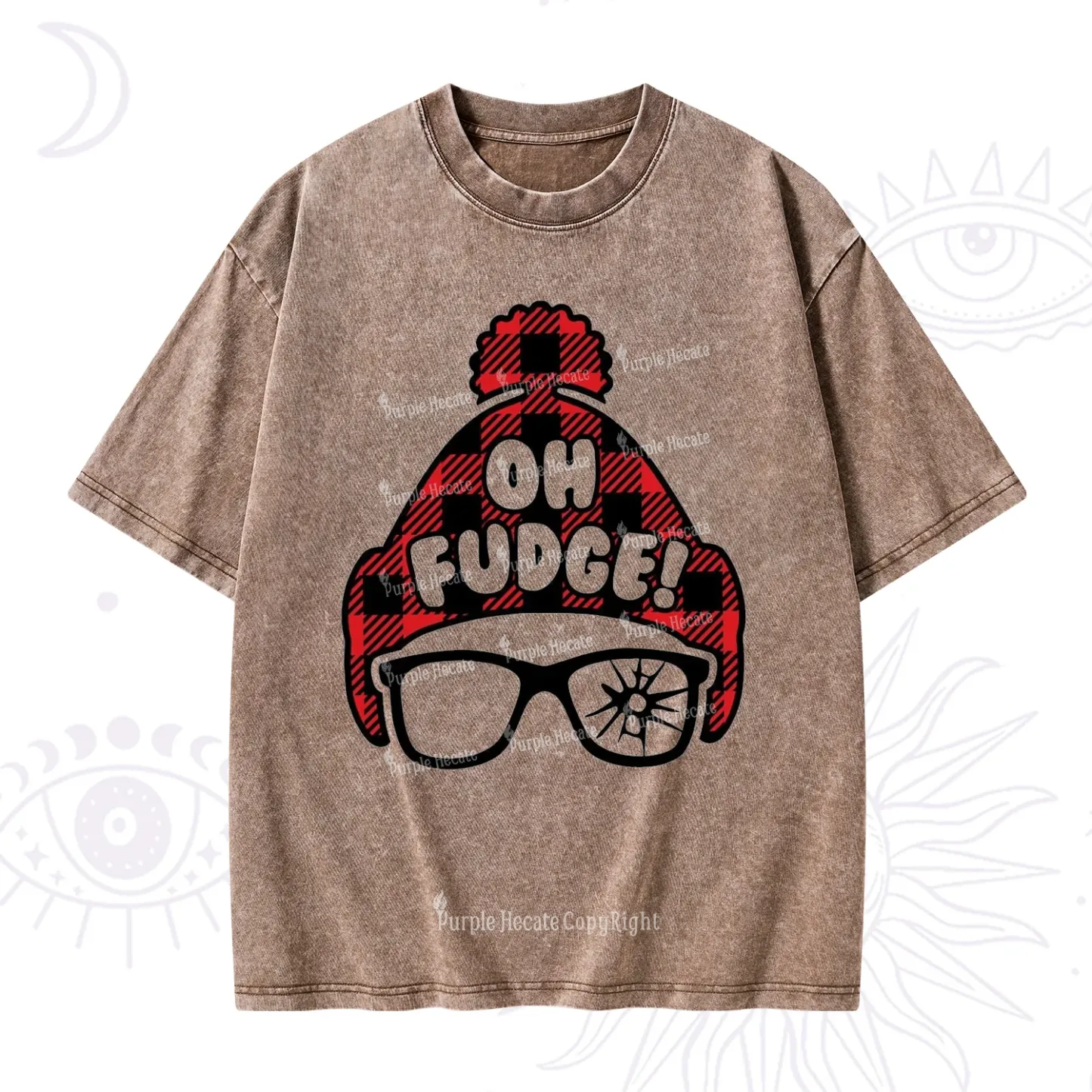 Purplehecate Oh Fudge Christmas Washed T-Shirt