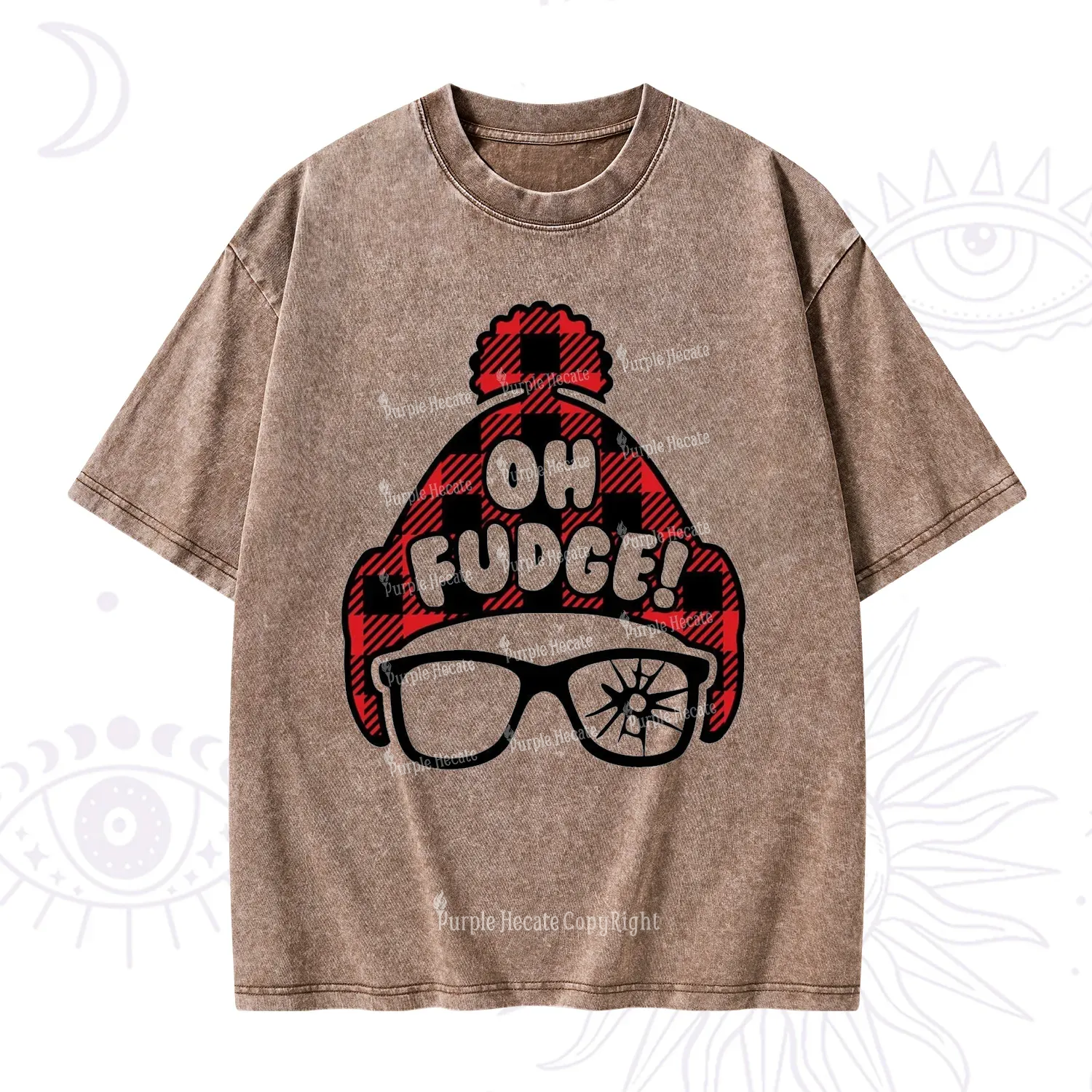 Purplehecate Oh Fudge Christmas Washed T-Shirt