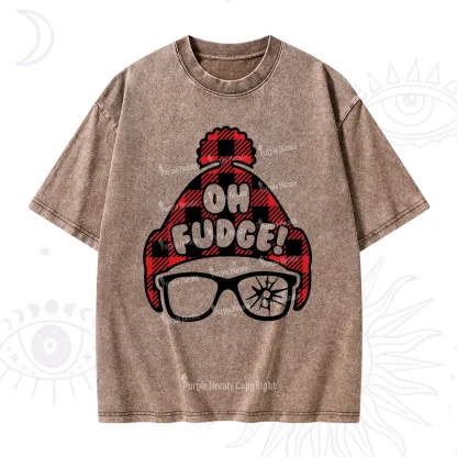 Purplehecate Oh Fudge Christmas Washed T-Shirt