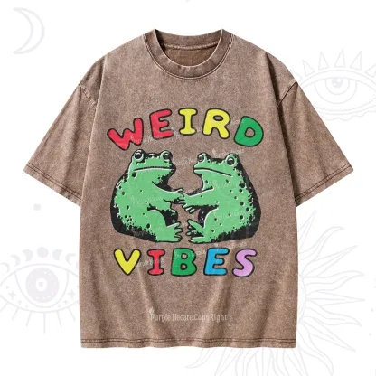 Purplehecate Weird Frog Vibes Washed T-Shirt