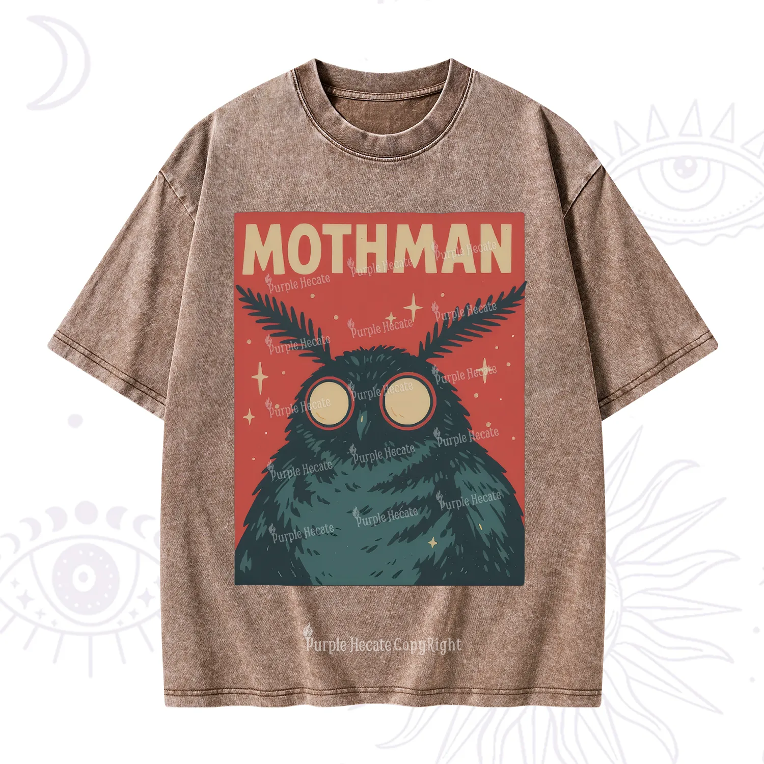 Purplehecate Mothman Washed T-Shirt