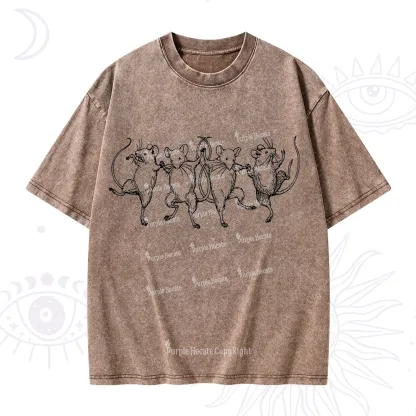 Purplehecate Dancing Rats Washed T-Shirt