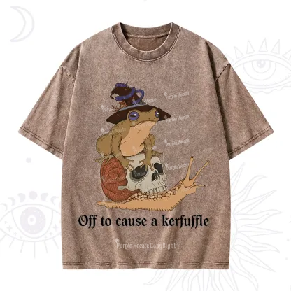 Purplehecate Off To Cause A Kerfuffle Washed T-Shirt