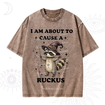 Purplehecate I Am About To Cause A Ruckus Washed T-Shirt
