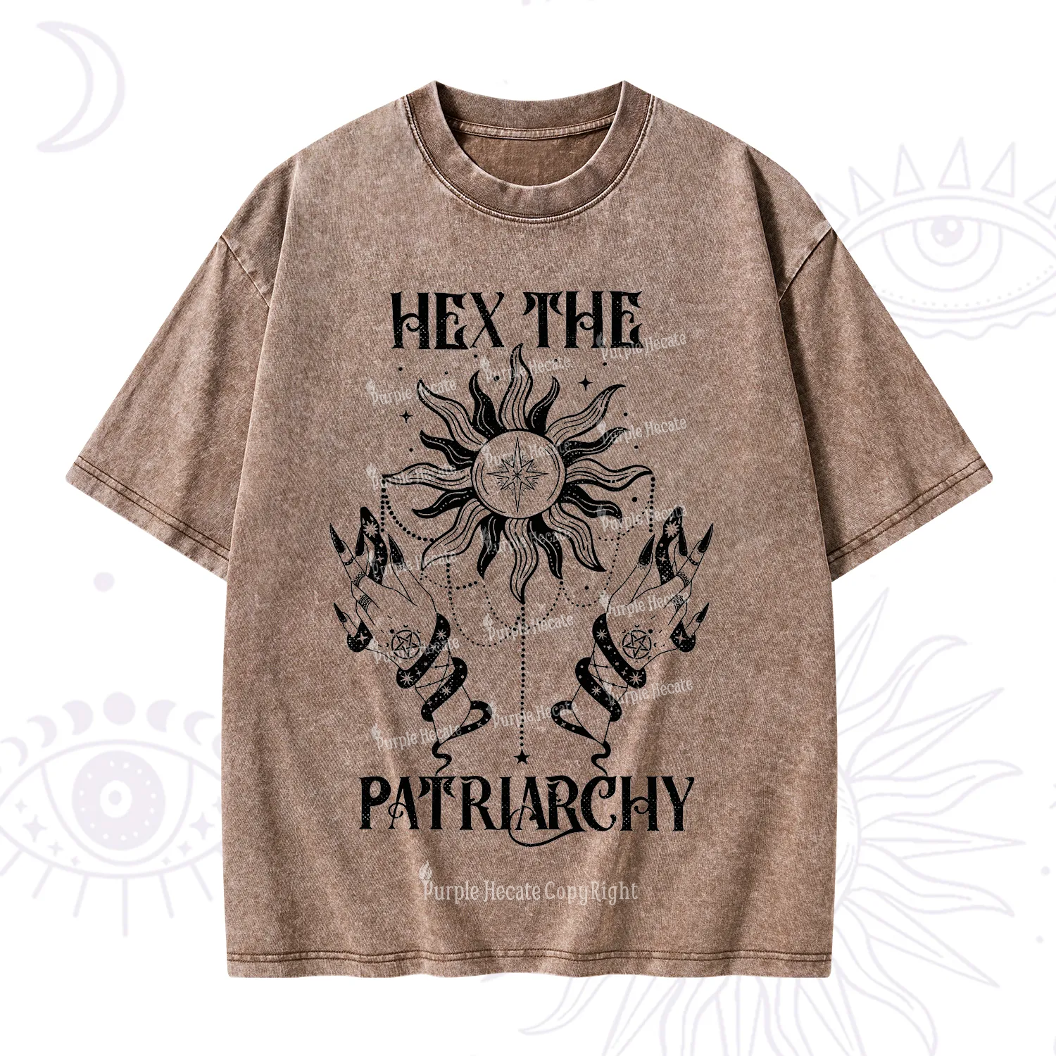 Purplehecate Hex The Patriarchy Washed T-Shirt