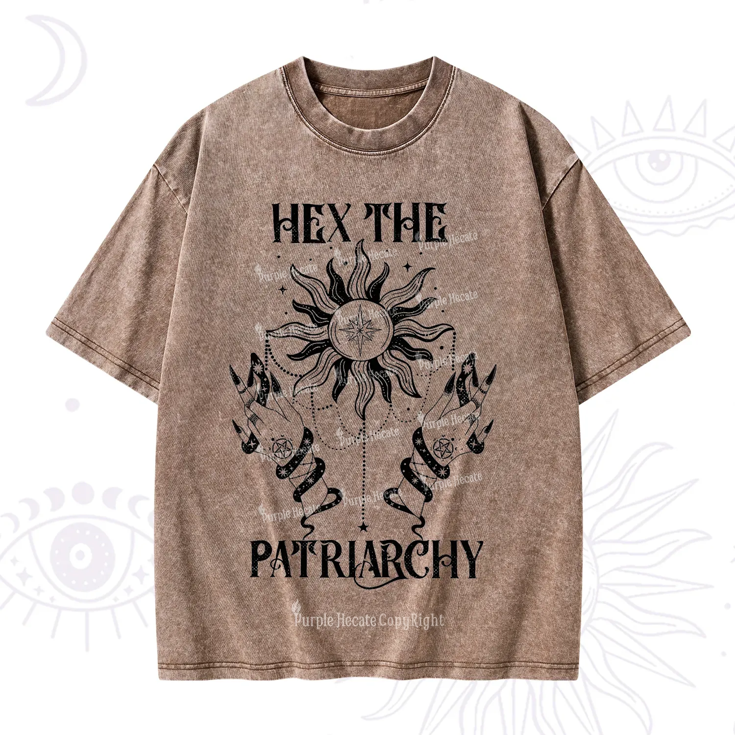 Purplehecate Hex The Patriarchy Washed T-Shirt