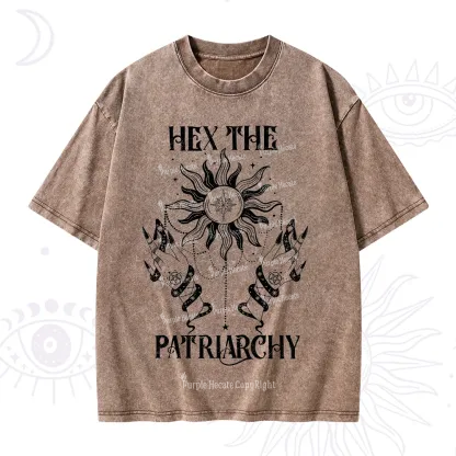 Purplehecate Hex The Patriarchy Washed T-Shirt