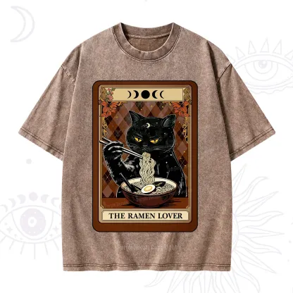 Purplehecate The Ramen Lover Tarot Washed T-Shirt