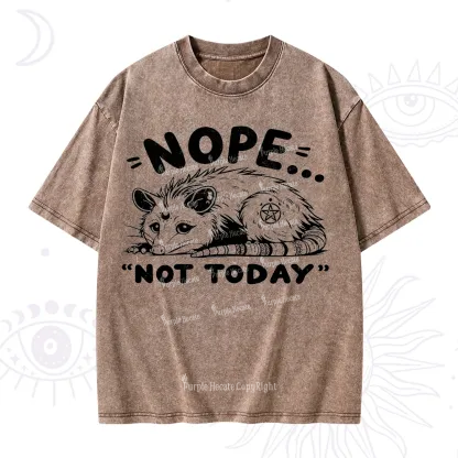 Purplehecate Not Today Possum Washed T-Shirt