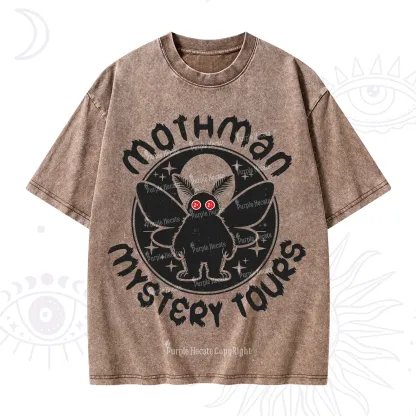 Purplehecate Mothman Mystery Tours Washed T-Shirt