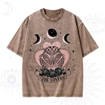 Purplehecate The Lovers of Skeletons Washed T-Shirt
