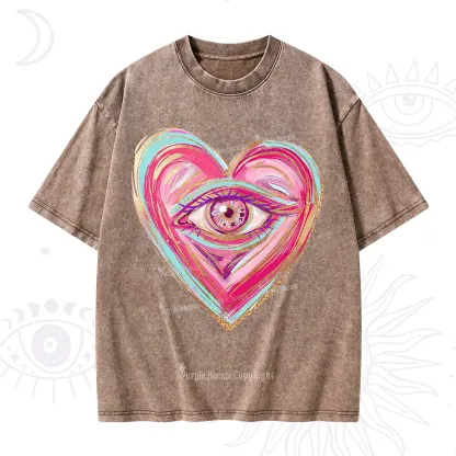 Purplehecate Eyes With Hearth Washed T-Shirt
