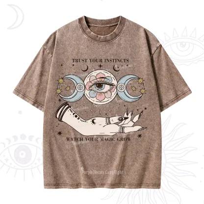 Purplehecate Trust Your Instincts Washed T-Shirt