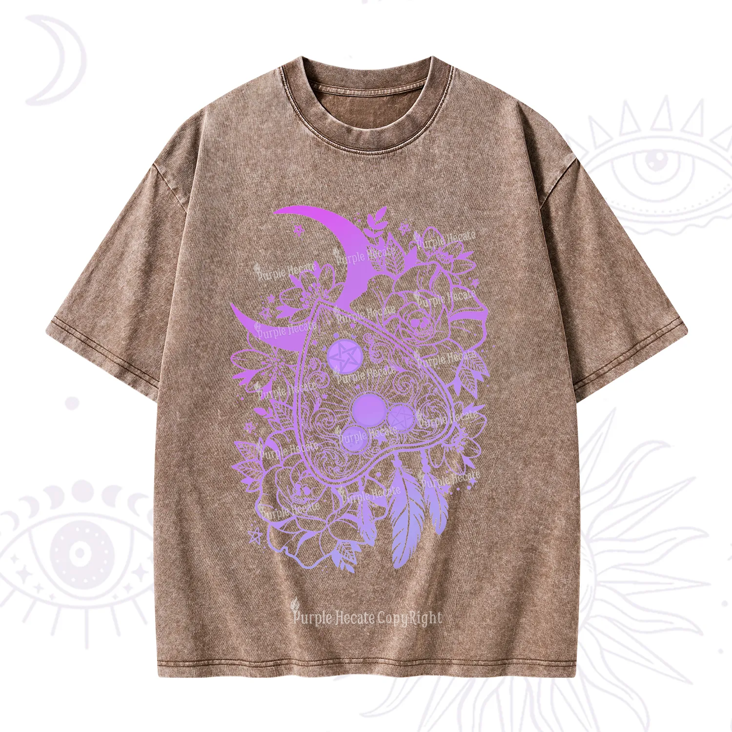 Purplehecate Neon Ouija Washed T-Shirt