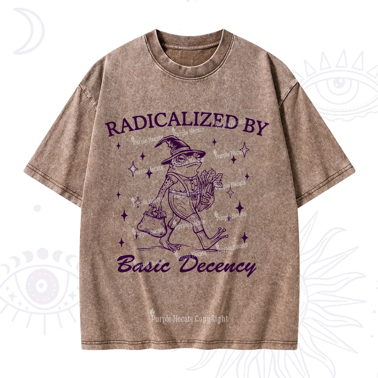 Purplehecate Radicalized By Basic Decency Washed T-Shirt