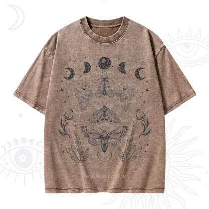 Purplehecate Mystical Moth Washed T-Shirt