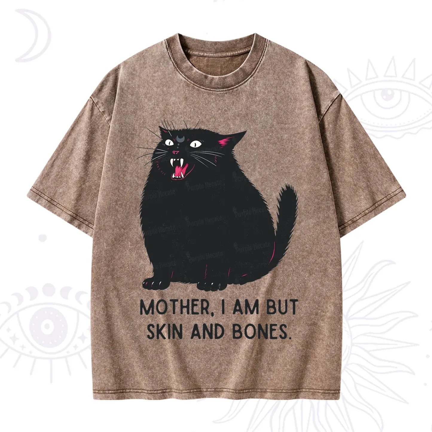 Purplehecate Mom I Am But Skin And Bones Washed T-Shirt