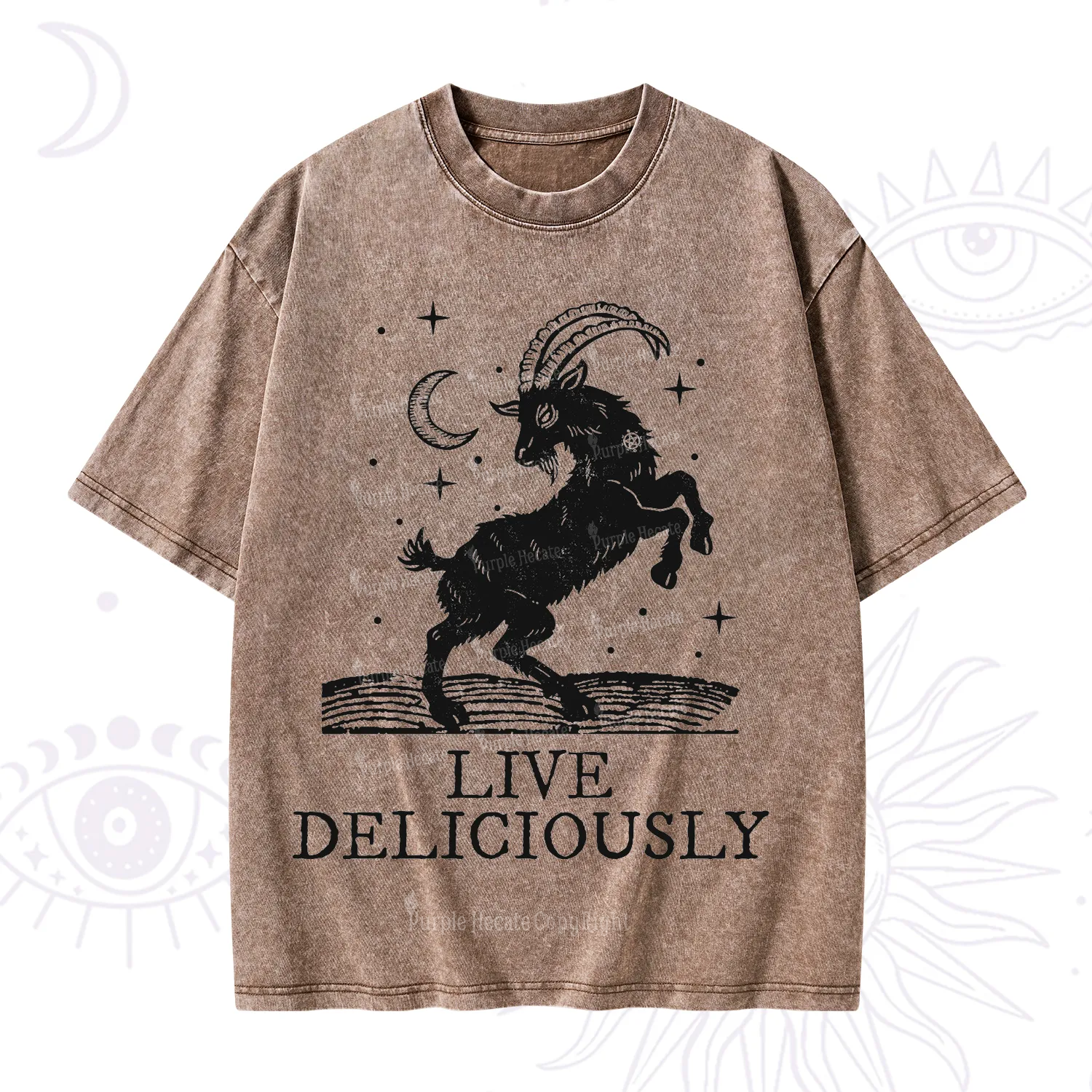 Purplehecate Live Deliciously Washed T-Shirt