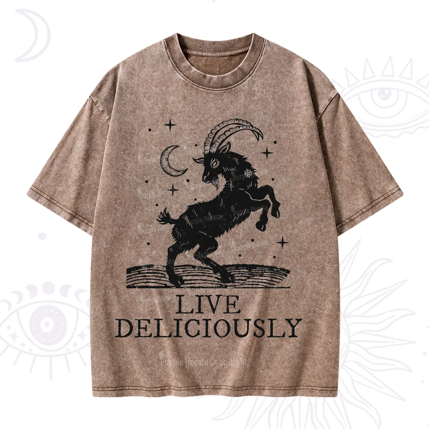 Purplehecate Live Deliciously Washed T-Shirt
