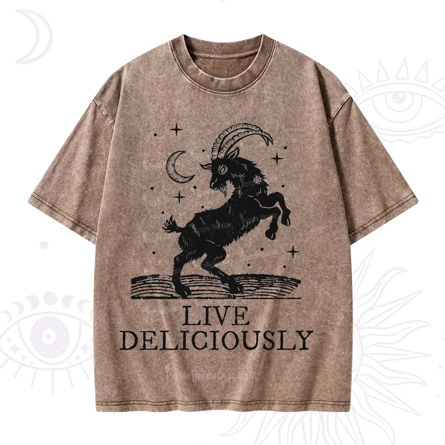 Purplehecate Live Deliciously Washed T-Shirt
