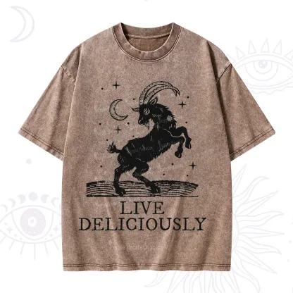 Purplehecate Live Deliciously Washed T-Shirt