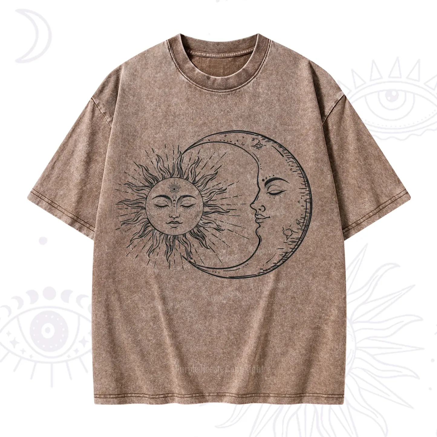 Purplehecate The Moon And The Sun Washed T-Shirt