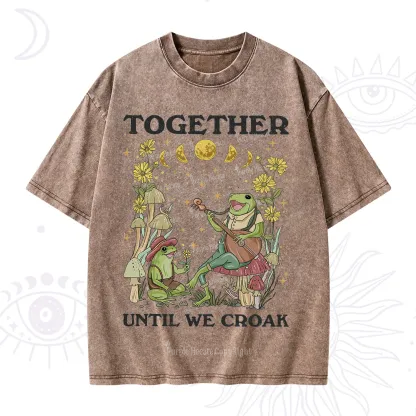 Purplehecate Together Until We Croak Frog Washed T-Shirt