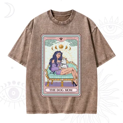 Purplehecate The Dog Mom Tarot Card Washed T-Shirt