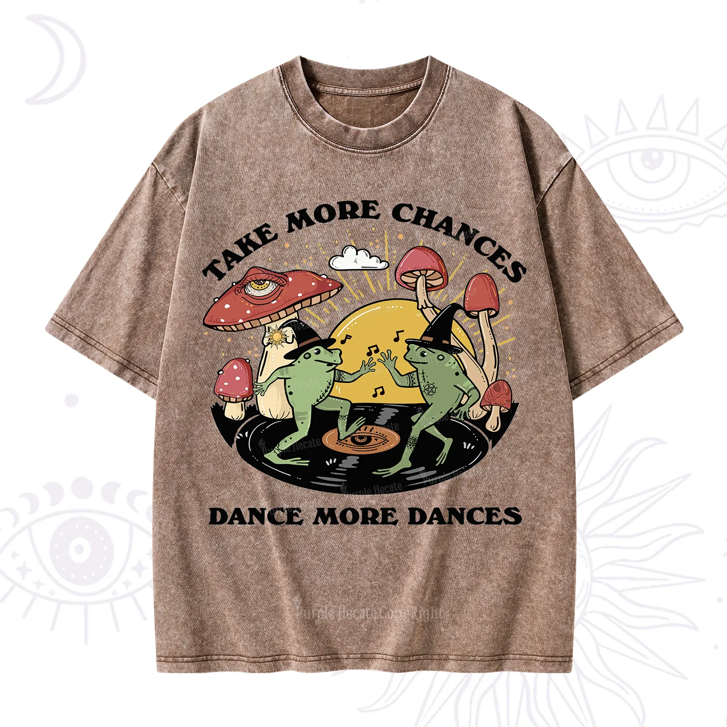 Purplehecate Dancing Frogs Washed T-Shirt