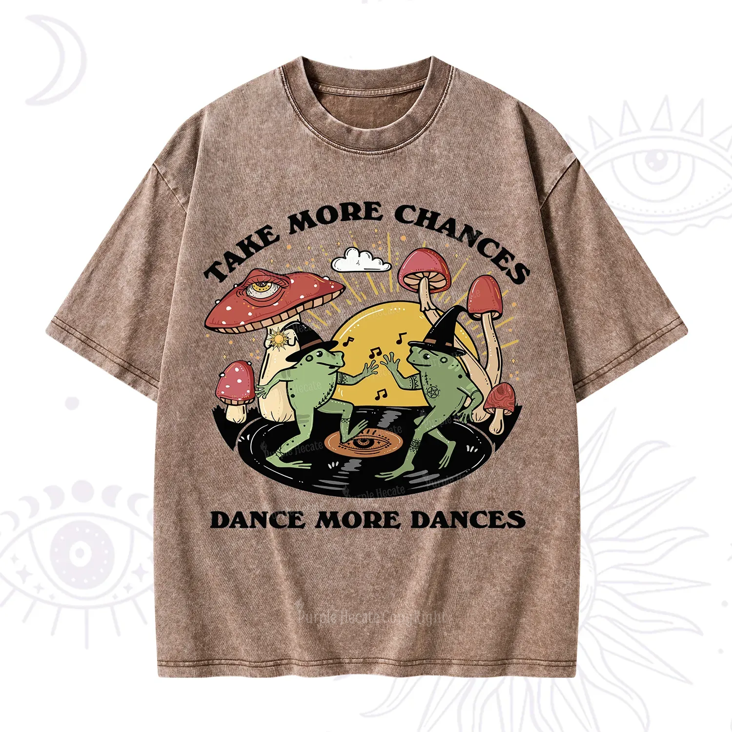 Purplehecate Dancing Frogs Washed T-Shirt