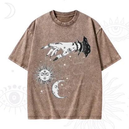 Purplehecate Witch's Sun and Moon Washed T-Shirt
