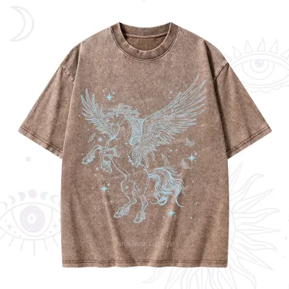 Purplehecate Celestial Pegasus Washed T-Shirt