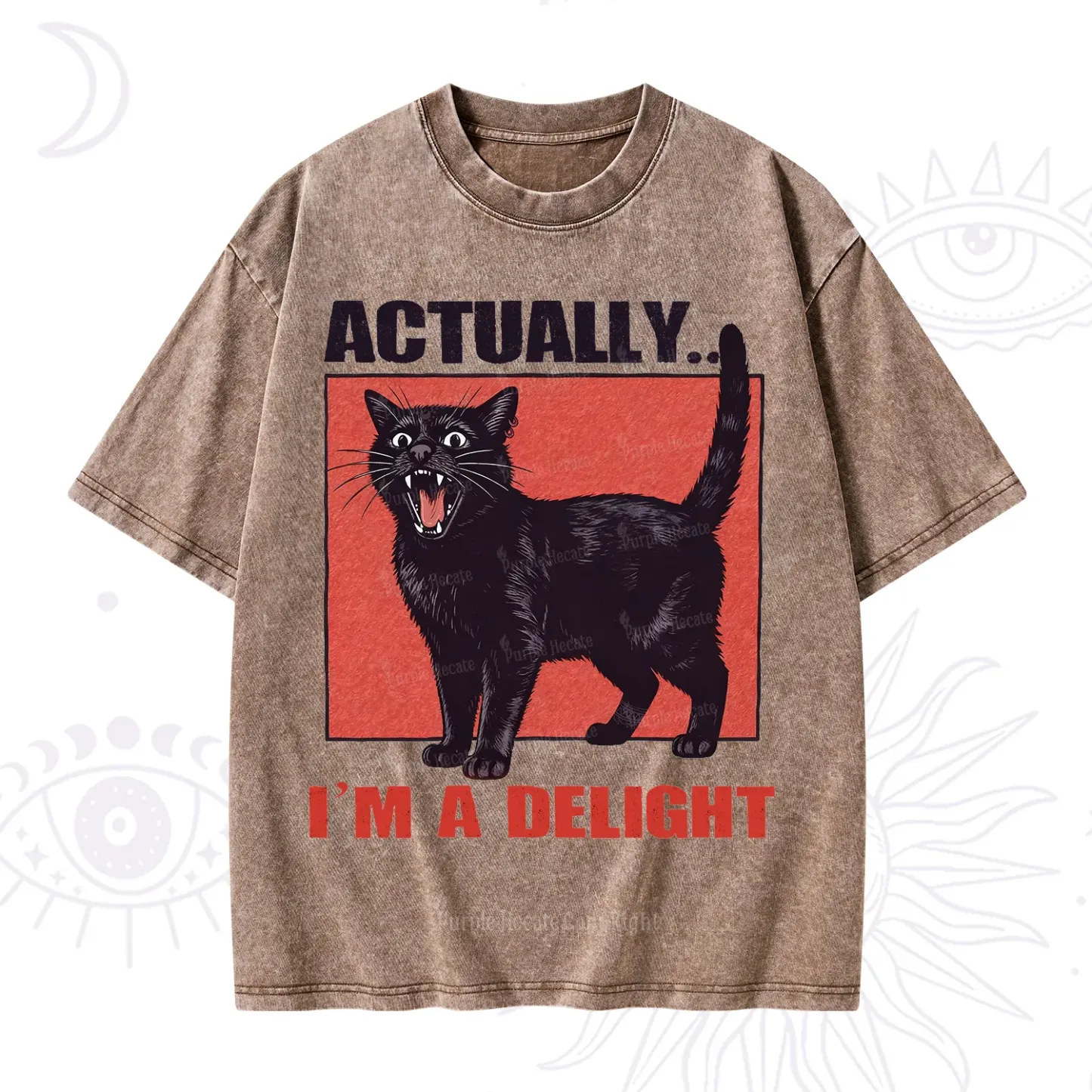 Purplehecate Actually Im a Delight Washed T-Shirt