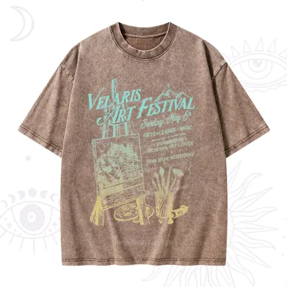 Purplehecate Starlight Court Art Show Washed T-Shirt