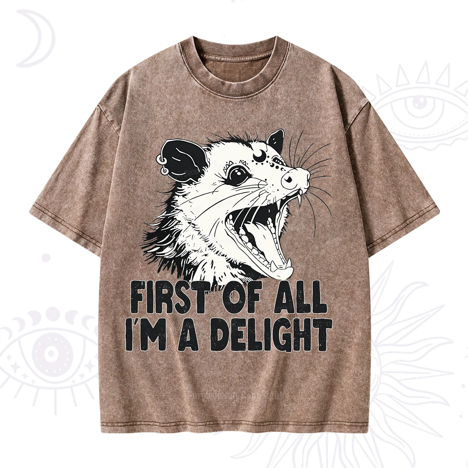 Purplehecate First Of All I'm A Delight Washed T-Shirt