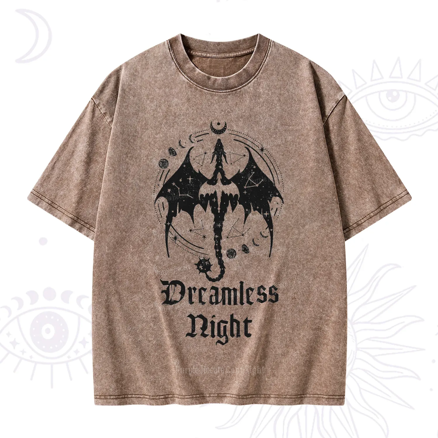 Purplehecate Dreamless Night Dragon Washed T-Shirt
