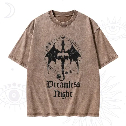 Purplehecate Dreamless Night Dragon Washed T-Shirt