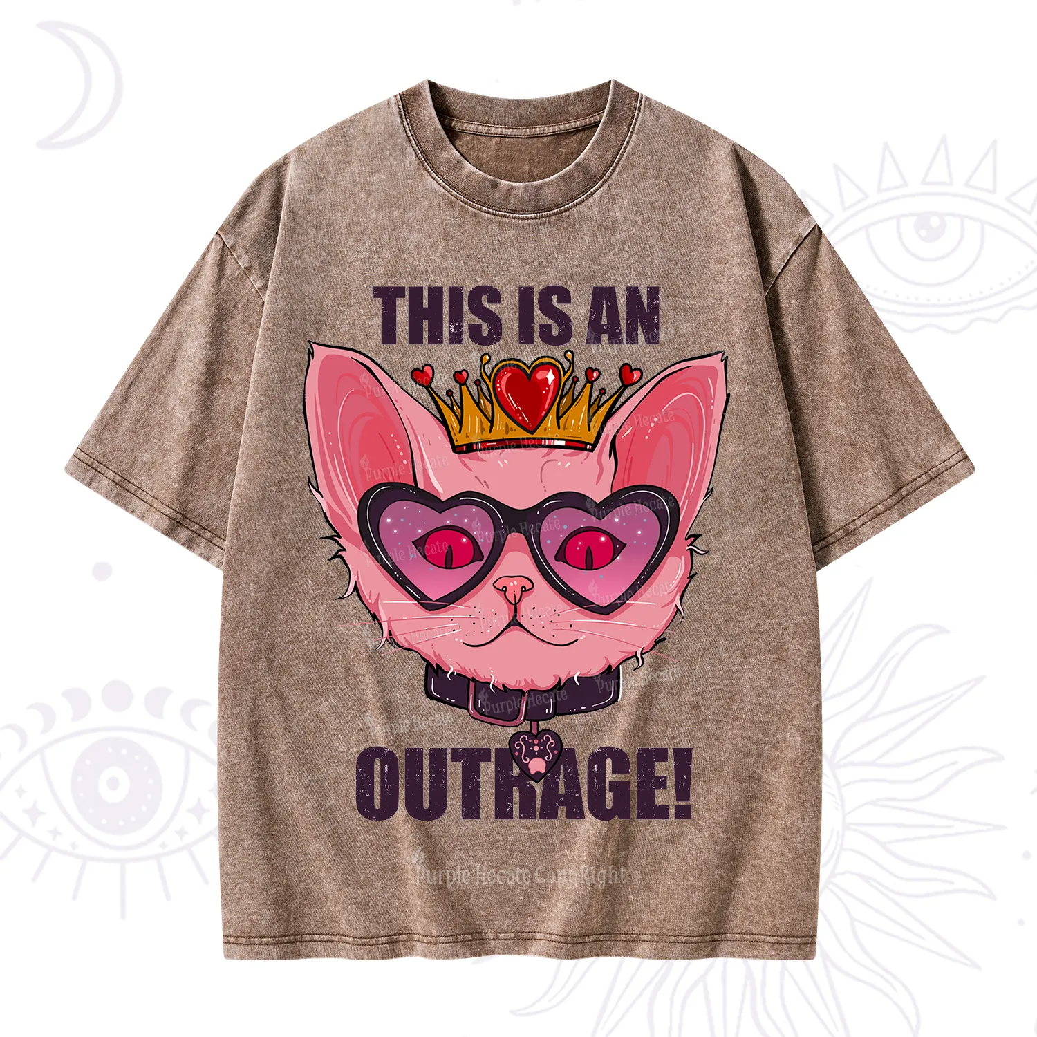 Purplehecate This is an Outrage Washed T-Shirt