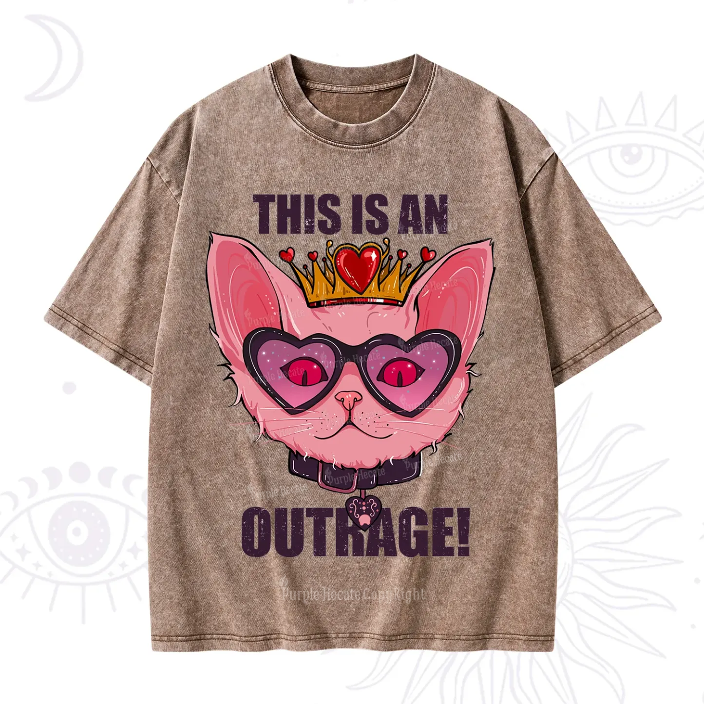 Purplehecate This is an Outrage Washed T-Shirt