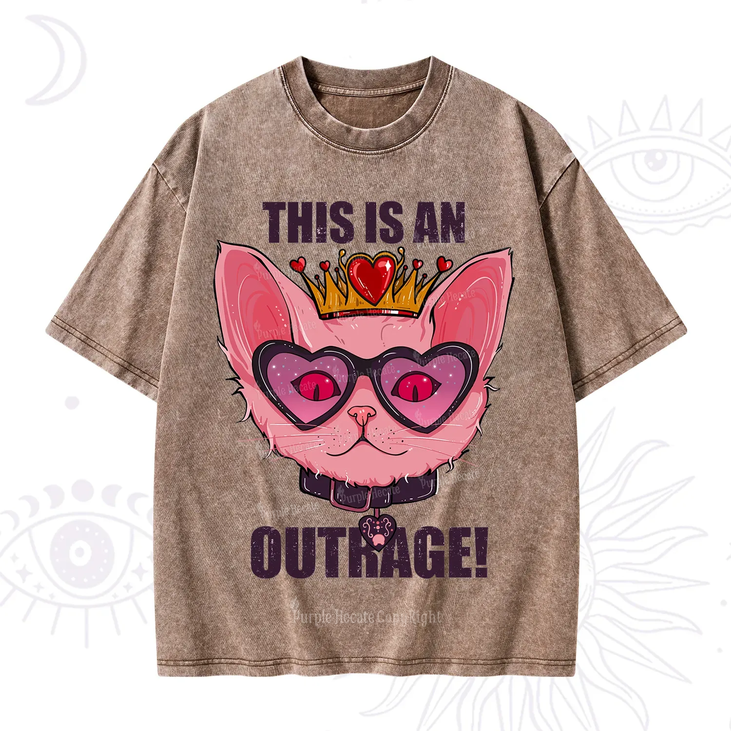 Purplehecate This is an Outrage Washed T-Shirt