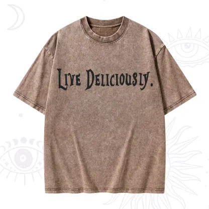 Purplehecate Live Deliciously Washed T-Shirt