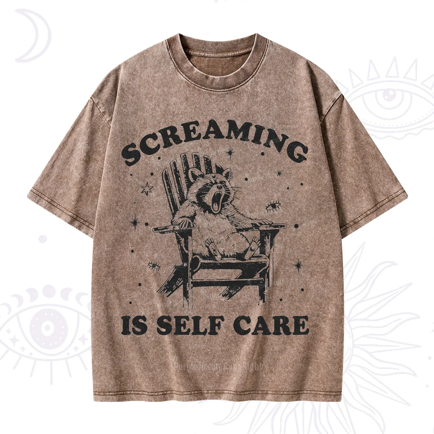 Purplehecate Screaming is Self Care Washed T-Shirt