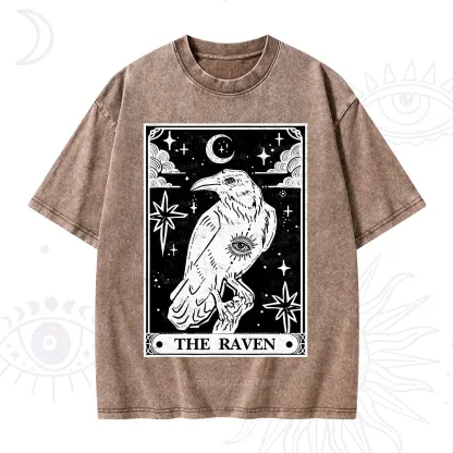 Purplehecate The Raven Tarot Washed T-Shirt