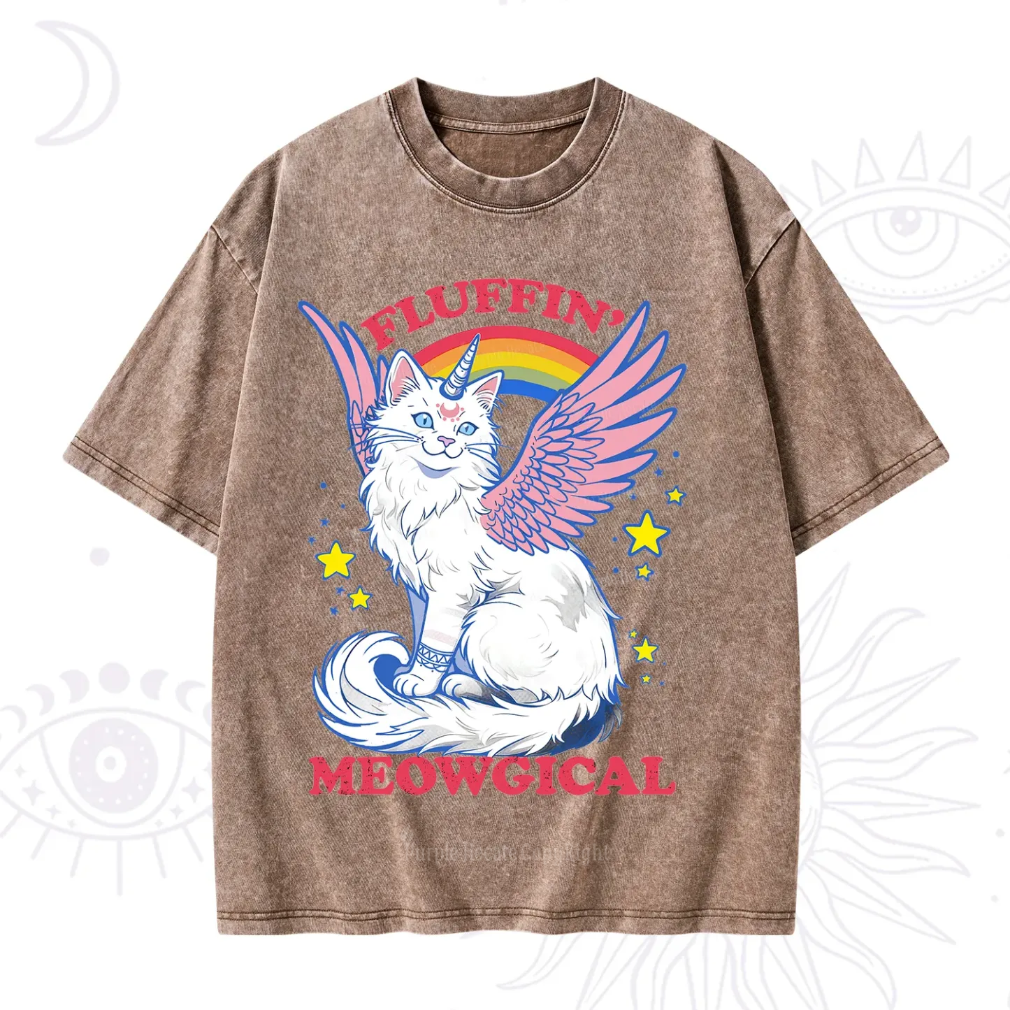 Purplehecate Fluffin Meowgical Washed T-Shirt