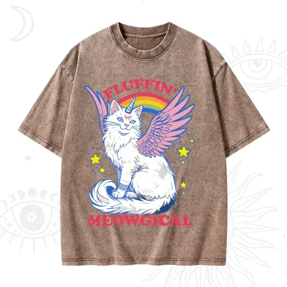 Purplehecate Fluffin Meowgical Washed T-Shirt