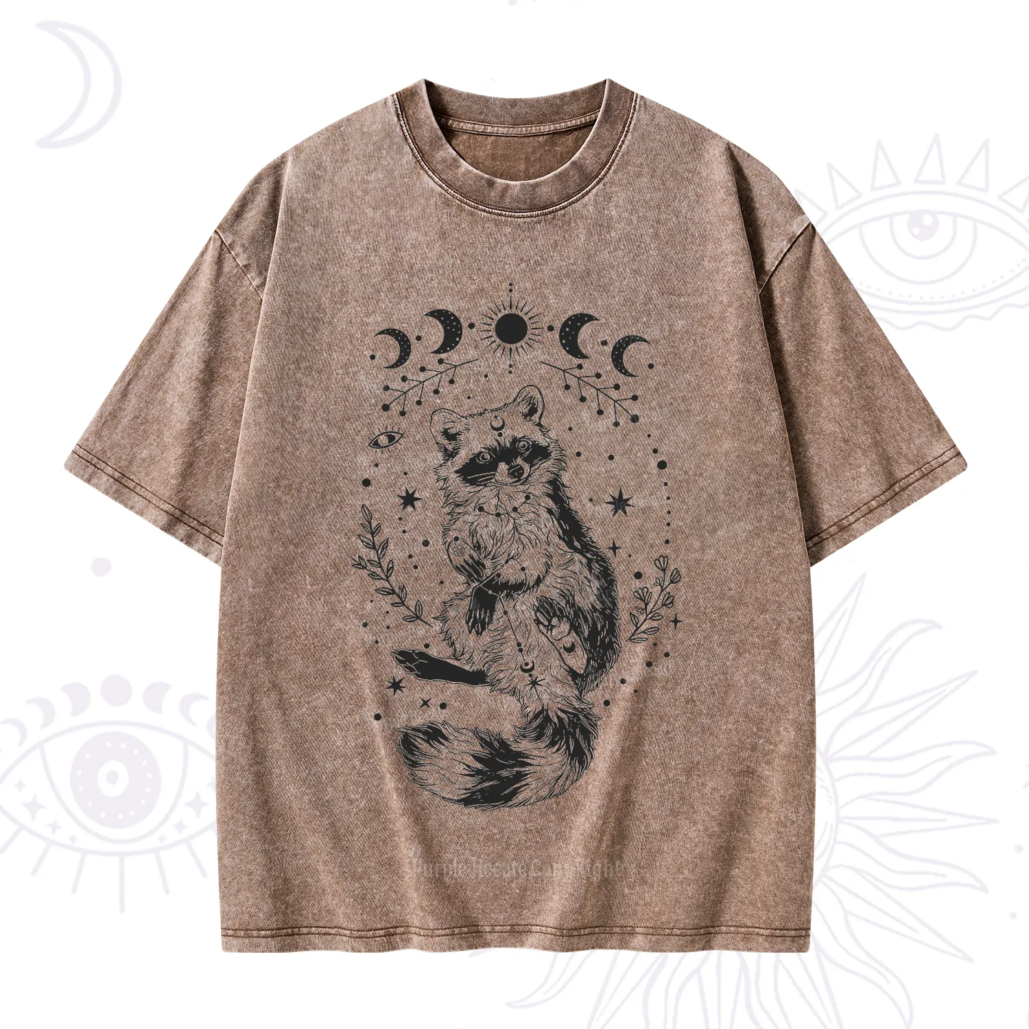 Purplehecate Lunar Magic Raccoon Washed T-Shirt