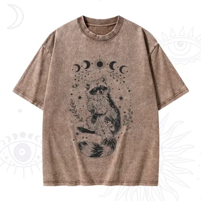 Purplehecate Lunar Magic Raccoon Washed T-Shirt