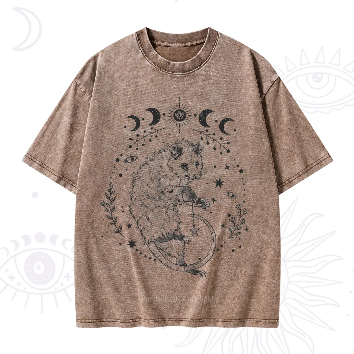 Purplehecate Lunar Magic Opossum Washed T-Shirt